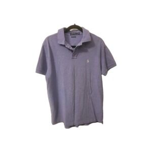 POLO RALPH LAUREN Purple Heather Custom Slim Fit Polo Shirt 100% Cotton LARGE